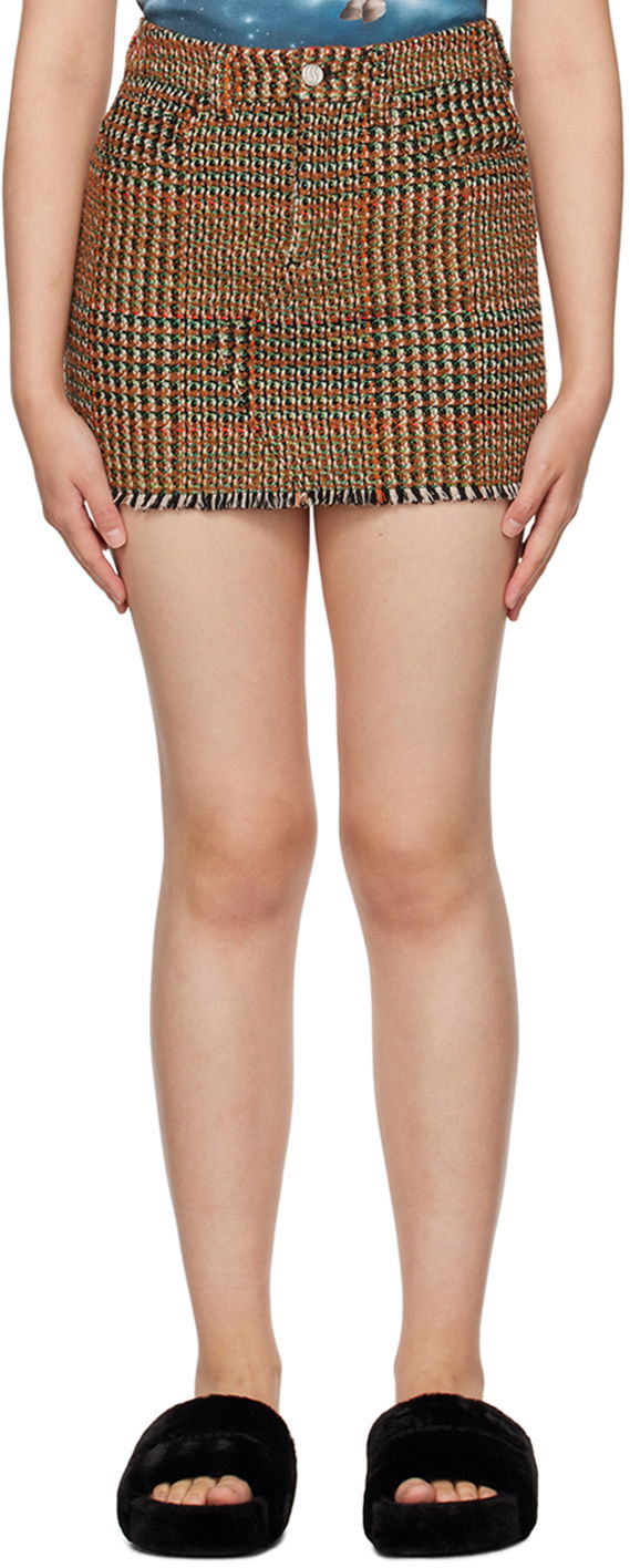 Sukňa Stella McCartney Stella McCartney Check Miniskirt Hnedá | 6300593CJ301, 0