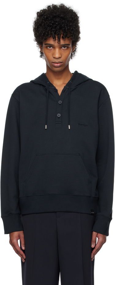 Mikina Courrèges Courrèges Buttoned Hoodie Čierna | 125JHO037JS0120, 0