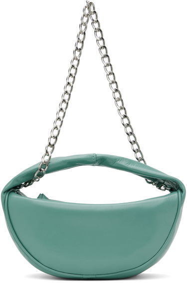 Taška cez rameno BY FAR BY FAR Cush Cadet Creased Leather Shoulder Bag Zelené | MWBTH014LL002BL052PL, 0