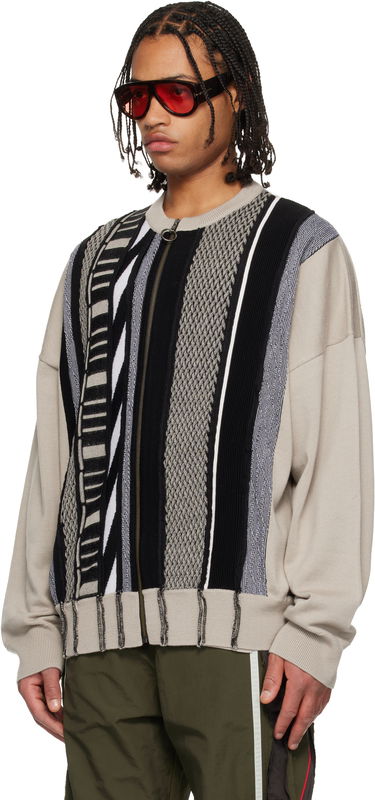 Sveter Martine Rose Martine Rose Multi Stripe Zip Up Crew Sweater Rôznofarebný | 979YA09714, 3