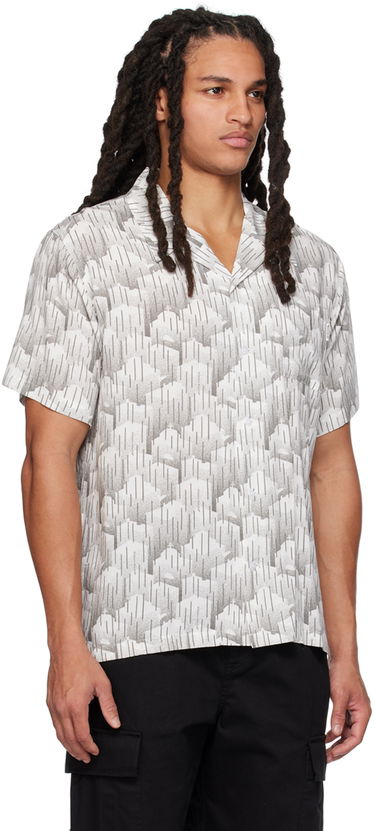 Košeľa BILLIONAIRE BOYS CLUB Billionaire Boys Club City Rain Short Sleeve Button-Up Shirt Biela | B23127, 1