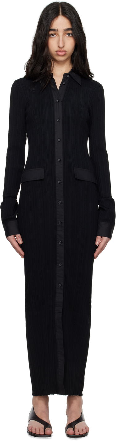 Šaty TOTEME TOTEME Knitted Shirt Maxi Dress Čierna | 252-WRT0454-YA0044, 0