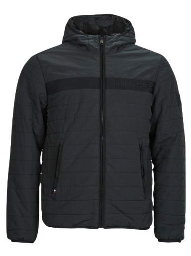 Bunda Tommy Hilfiger GMD PADDED HOODED JACKET Čierna | MW0MW31639-BDS