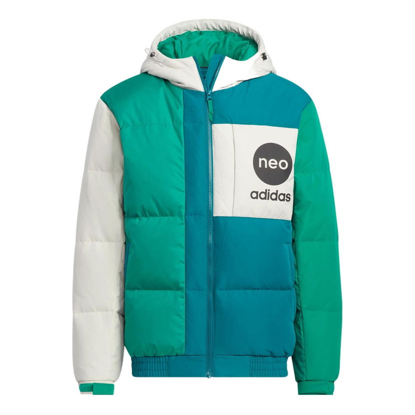 Prešívaná bunda adidas Originals Neo Logo Puffer Jacket Zelené | HN4782