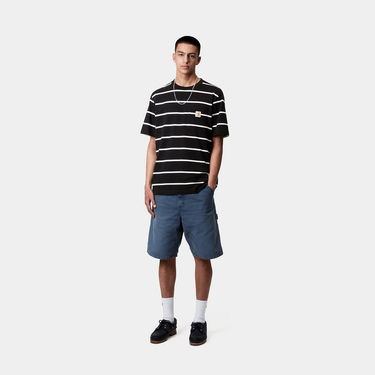 Tričko Carhartt WIP Aiken Stripe Pocket T-Shirt Čierna | I034487_4, 2