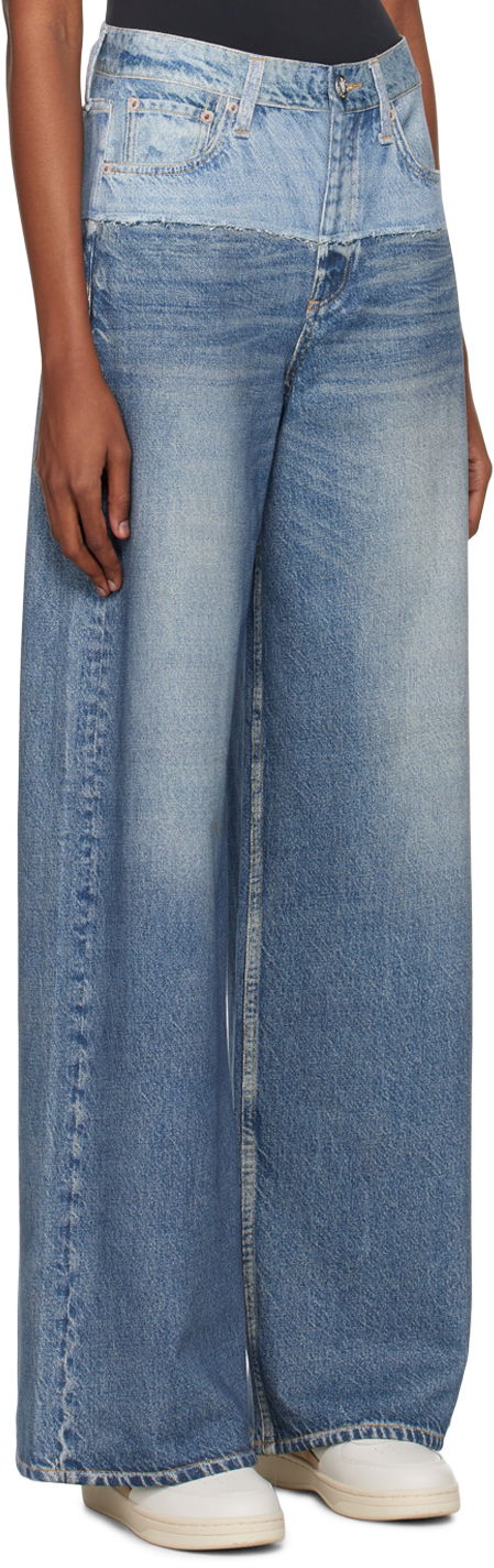 Džínsy rag & bone Sofie Wide Leg Jeans Modrá | WCW23H70018201, 1