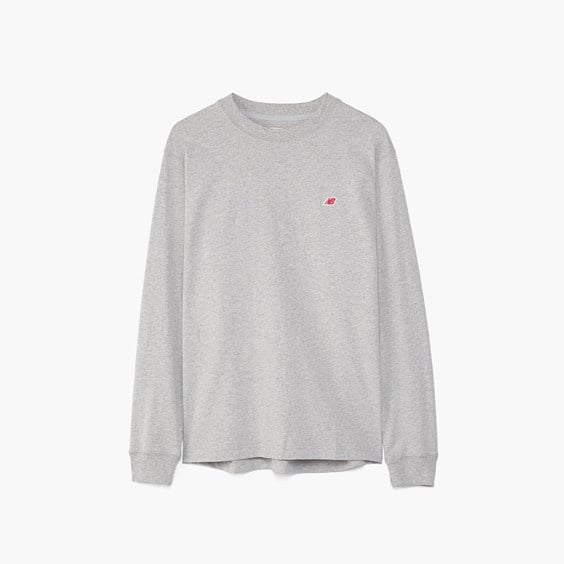 Tričko New Balance Made in USA Long Sleeve Tee Šedá | MT21542_AG, 1