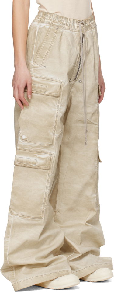 Cargo nohavice Rick Owens Rick Owens DRKSHDW Hollywood Double Jumbo Bela Denim Cargo Pants Šedá | DS01E3324 SCF, 4