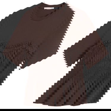 Tričko Cecilie Bahnsen Cecilie Bahnsen Vilde Smocked T-Shirt Hnedá | 225RTW19004, 1