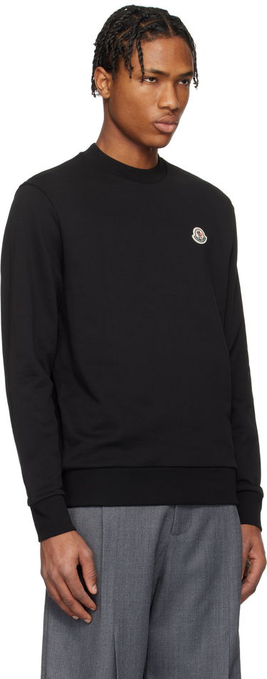 Sveter Moncler Moncler Logo Patch Cotton Sweatshirt Čierna | K10918G00073809KR, 1