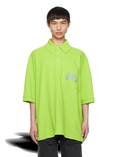 Polo tričko Acne Studios Embroidered Polo Tee Zelené | BL0326-