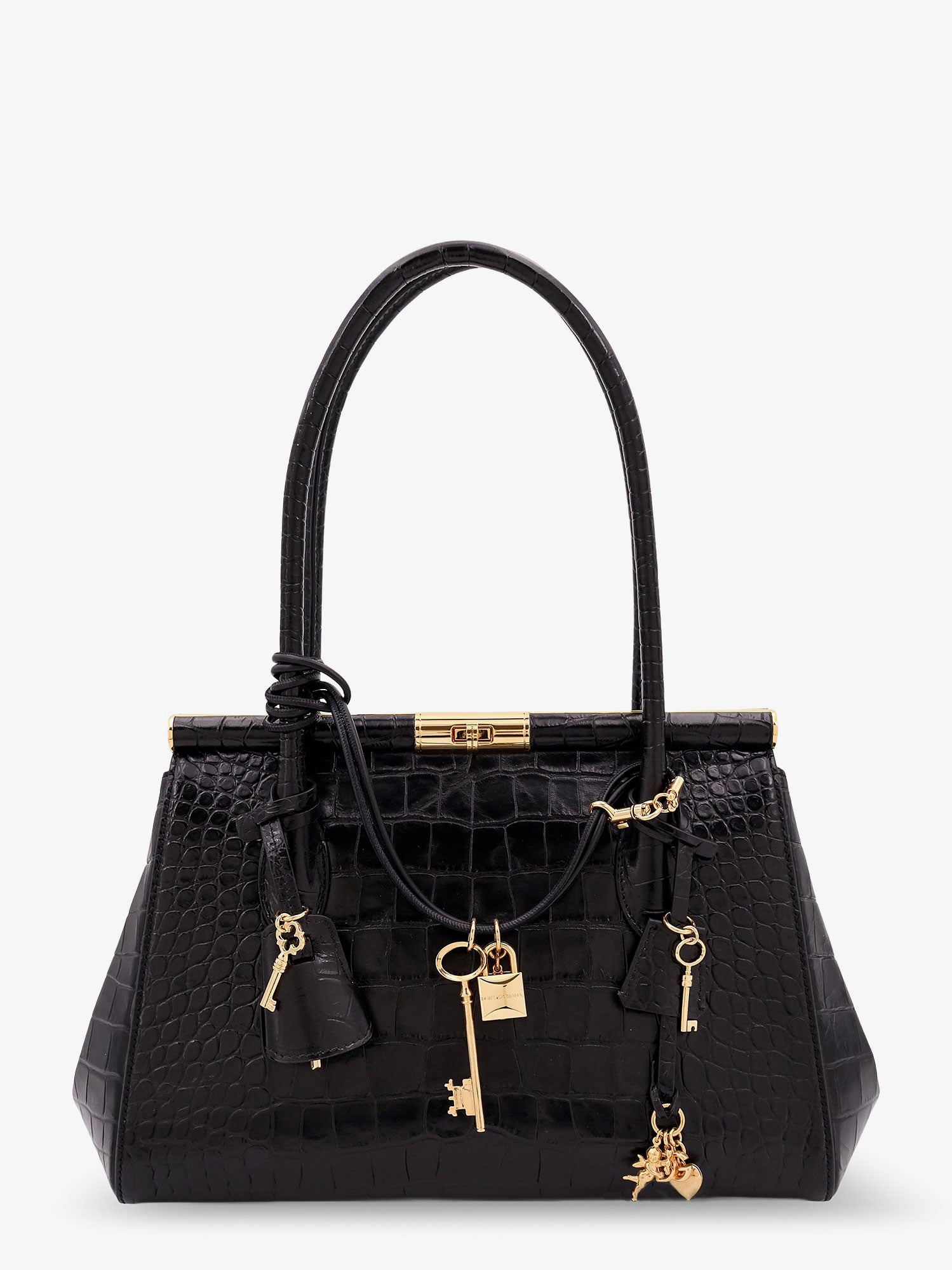 Kabelka Dolce & Gabbana Dolce & Gabbana Marlene Croc-Embossed Leather Top-Handle Bag Čierna | BB7734AU78780999, 0