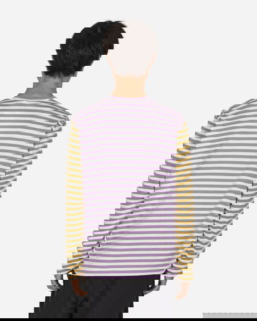 Tričko Comme des Garçons Bi-Color Stripe T-Shirt Fialová | P1T318 4, 2