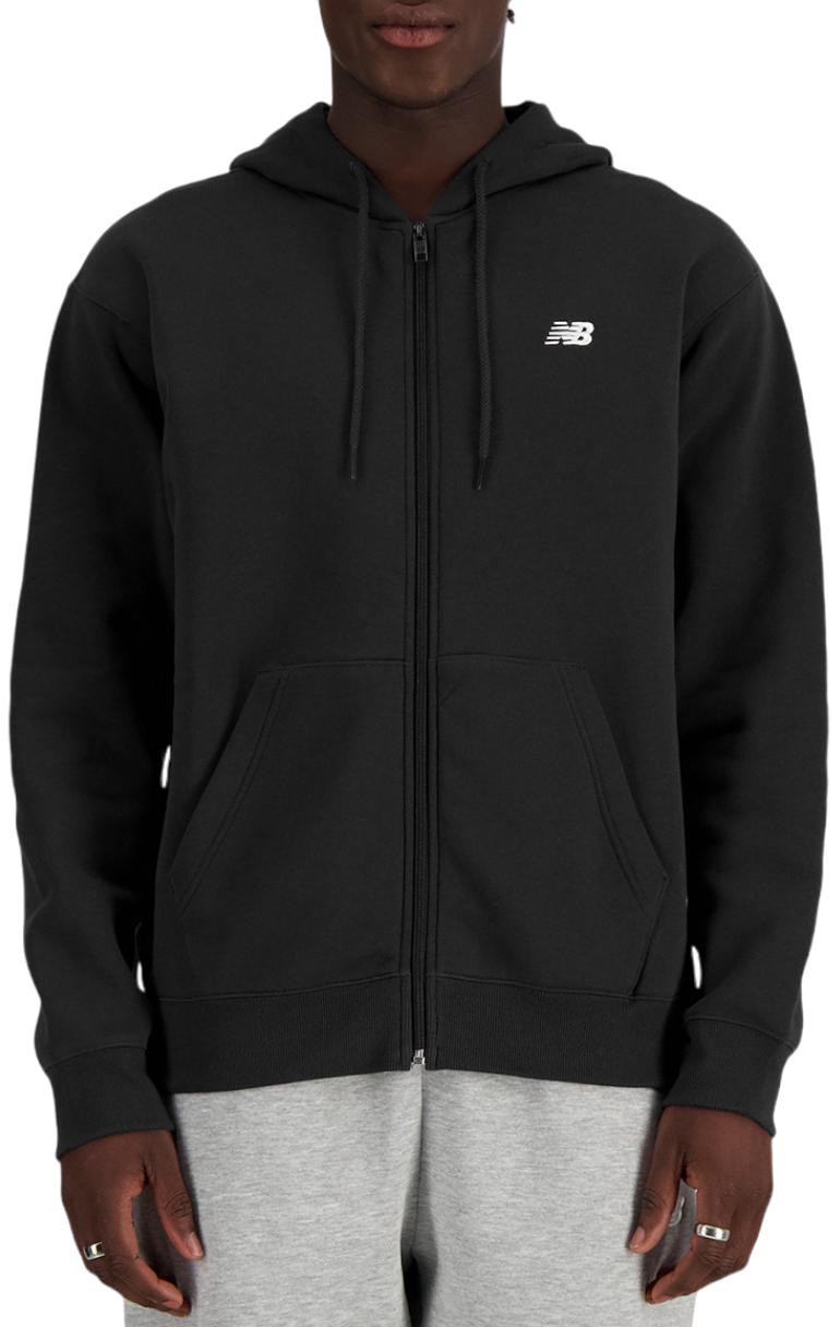 Mikina New Balance Essentials Fleece Full Zip Hoodie Čierna | mj41502-bk, 0