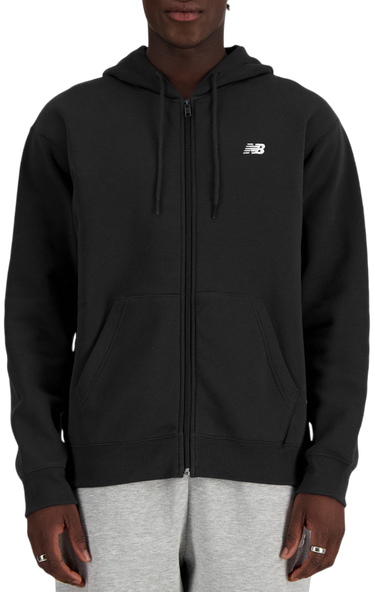 Mikina New Balance Essentials Fleece Full Zip Hoodie Čierna | mj41502-bk, 0