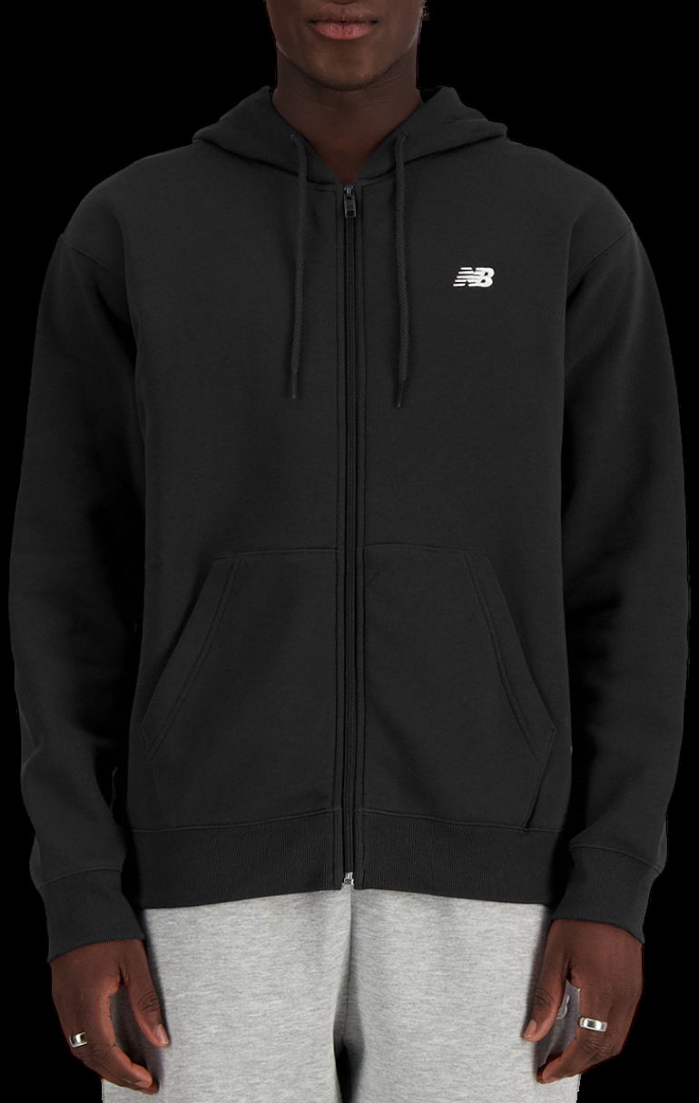 Mikina New Balance Essentials Fleece Full Zip Hoodie Čierna | mj41502-bk