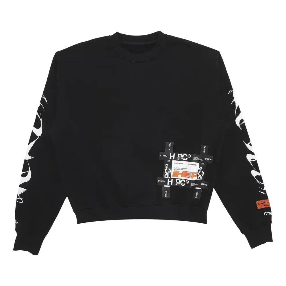 Mikina HERON PRESTON HERON PRESTON HP Brush Crewneck Sweatshirt Čierna | HMBA016F21JER0051001, 0