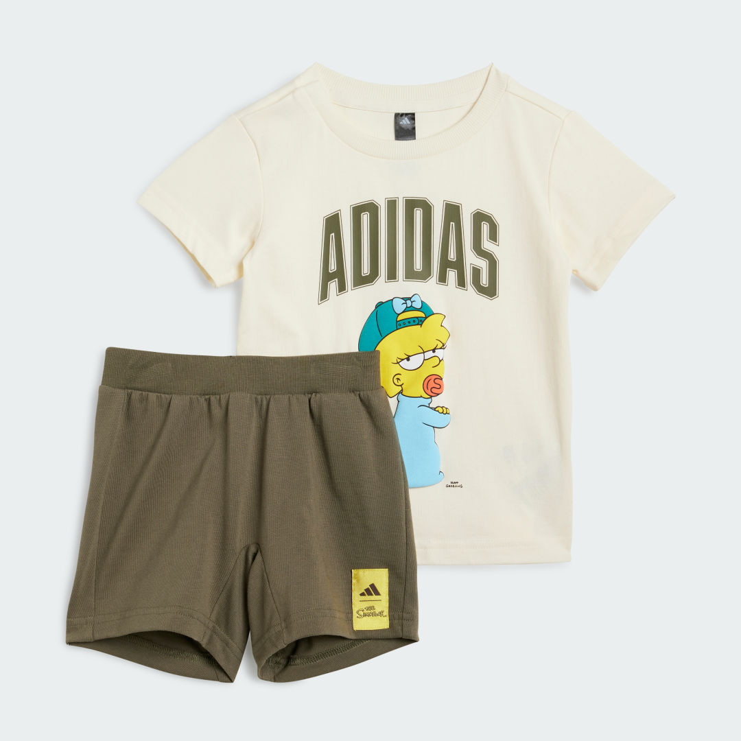 Súprava adidas Performance The Simpsons Kids' Tee and Shorts Set Béžová | JL9174, 0