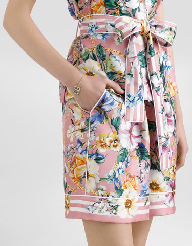 Pyžamo Dolce & Gabbana Dolce & Gabbana Floral-Print Silk Pajama Shorts Ružová | FTAM7THI1W4HF5JC, 3