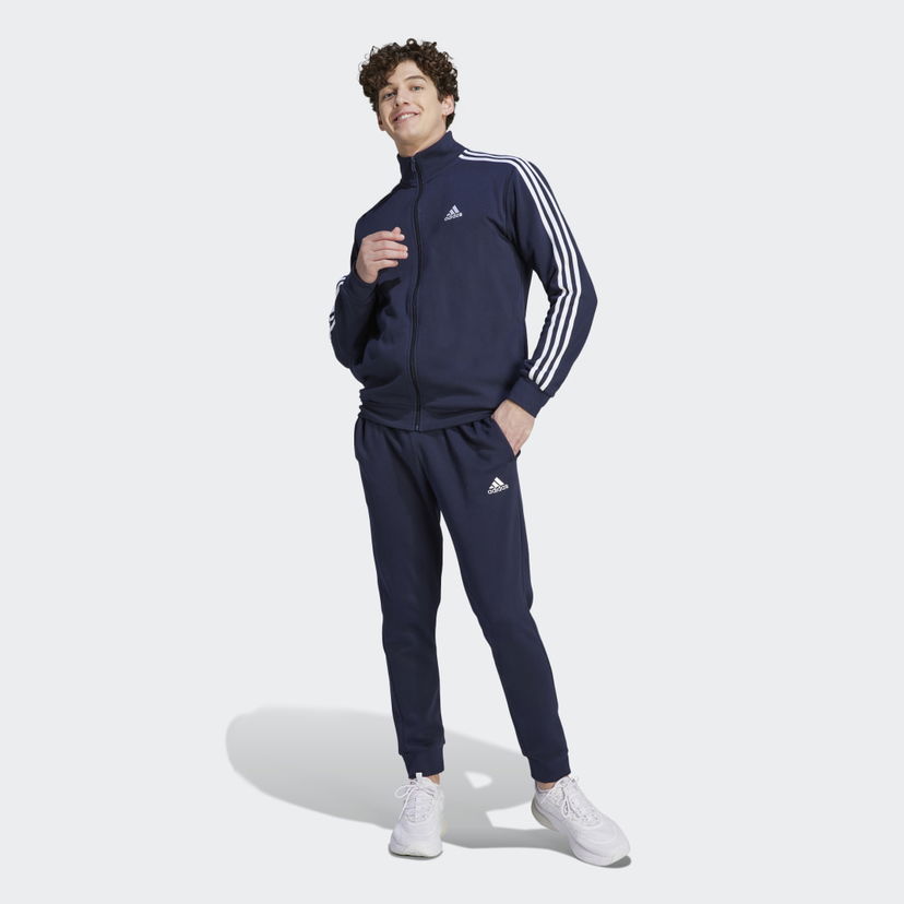 Súprava adidas Originals Basic 3-Stripes Fleece Track Suit Navy | IJ6064