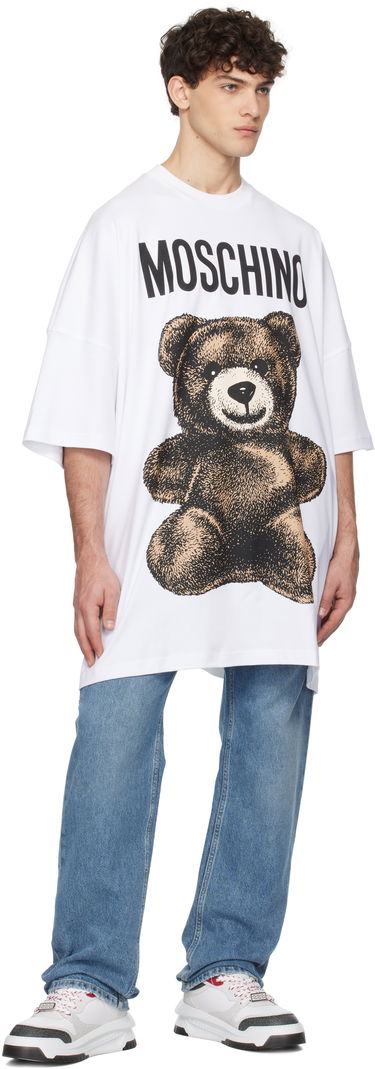 Tričko Moschino Moschino Oversized Maxi Teddy Bear T-Shirt Biela | 251ZZV071202441001, 3