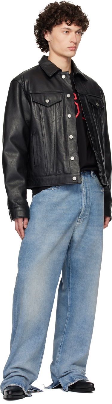 Bunda 1017 ALYX 9SM 1017 ALYX 9SM Grain Leather Trucker Jacket Čierna | AAMOU0546LE01, 3