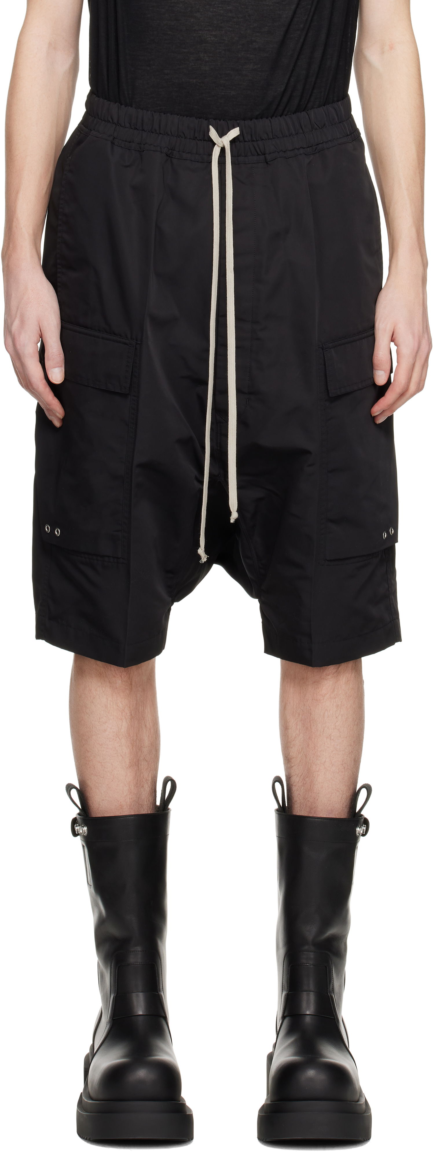 Šortky Rick Owens Rick Owens Hollywood Cargo Pods Shorts Čierna | RU01E5389 FT, 0