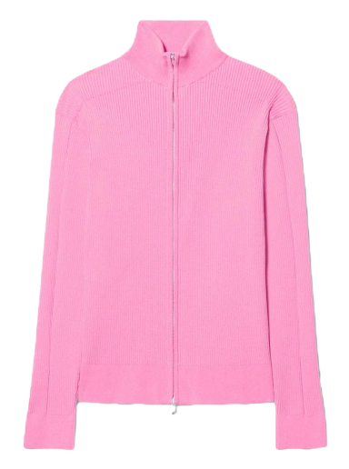 Sveter Jacquemus Le Gilet Frescu Zip Up Ribbed Ružová | 225KN010-2063 430