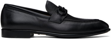 Tenisky a topánky FERRAGAMO Leather Loafers With Gancini Ornament Čierna | 768931, 0