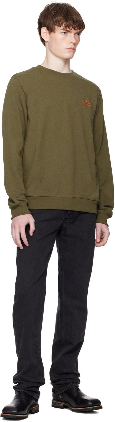 Mikina A.P.C. A.P.C. Rue Madame Standard Sweatshirt Zelené | COHGR-M27913, 3