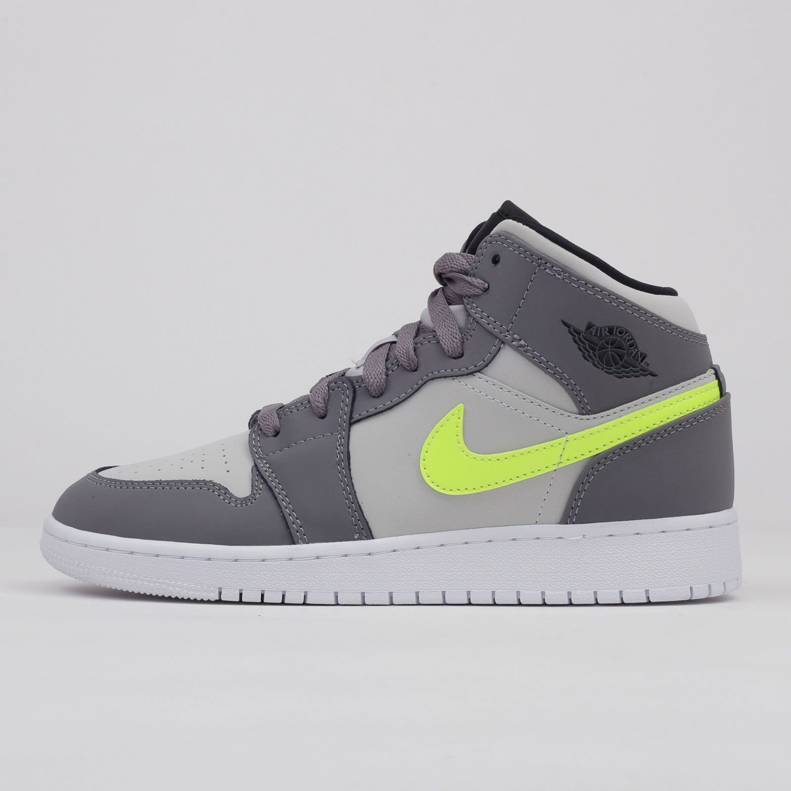 Air Jordan 1 Mid "Gun Smoke Volt" GS