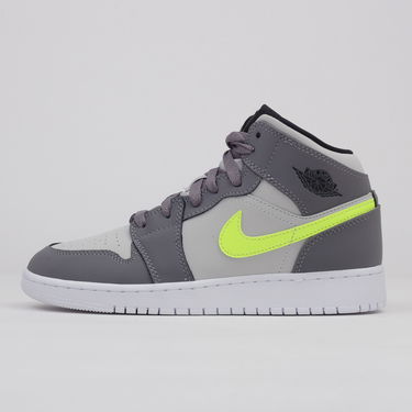 Tenisky a topánky Jordan Air Jordan 1 Mid "Gun Smoke Volt" GS Šedá | 554725-072, 0