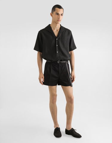Košeľa Dolce & Gabbana Dolce & Gabbana Three-Button Linen Shirt Čierna | G5NE3TFU4JBN0000, 1