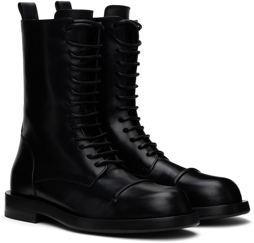 Ann Demeulemeester Gillian Pintuck Combat Boots