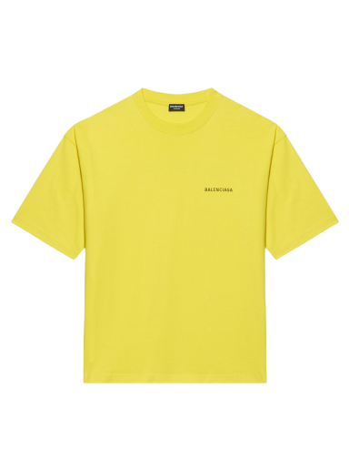 Tričko Balenciaga Medium Fit Vintage Logo Print T-Shirt Žltá | 612966TIVG57440