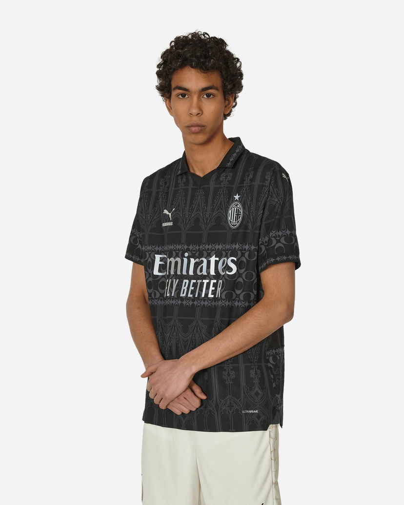 Tričko Puma AC Milan x Pleasures Jersey T-Shirt Authentic Black / Asphalt Čierna | 776066-01