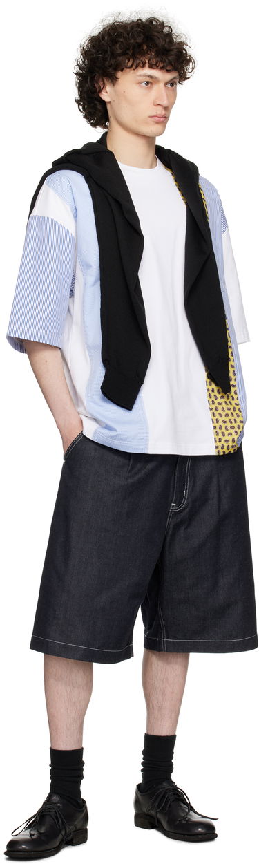 Tričko Comme des Garçons Comme des Garçons Homme Multi-Fabric T-Shirt Biela | HO-T010-051, 3