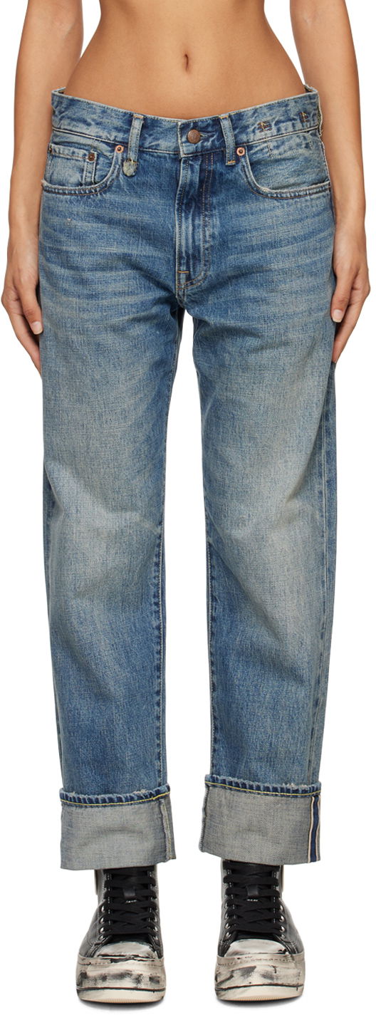 Džínsy R13 R13 Boyfriend Jeans Modrá | R13W5083-D250C, 0