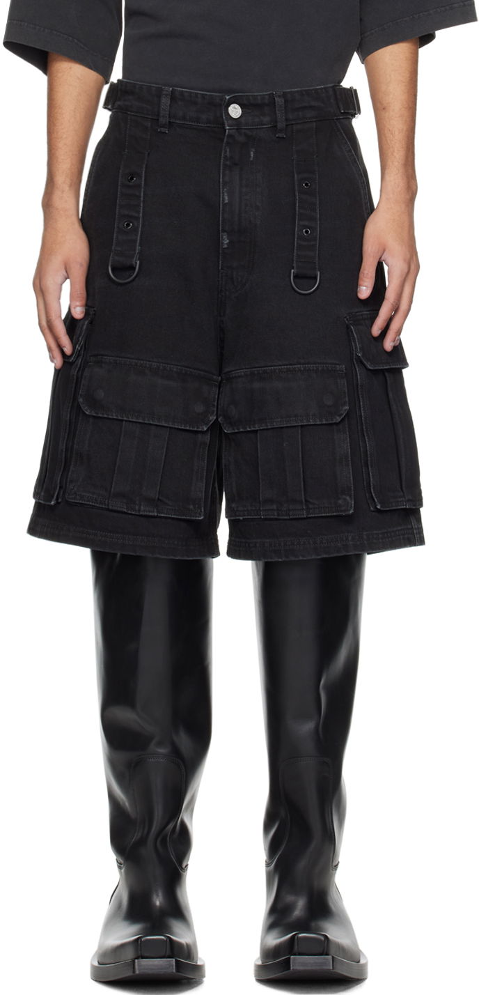 Šortky VETEMENTS Multipocket Denim Shorts Čierna | UE64SS100B, 0