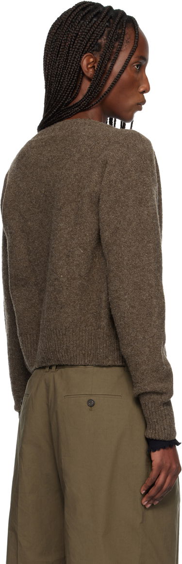 Sveter Baserange Tier Knitted Round-Neck Cardigan Hnedá | PUTC-MW-WI25, 2