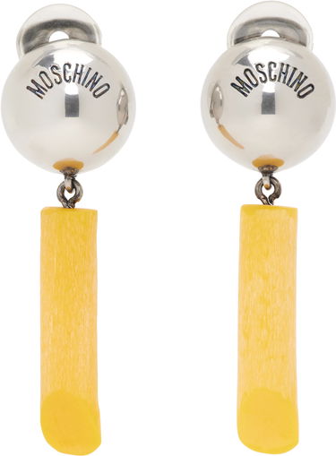 Náušnice Moschino Moschino Engraved-Logo Drop Earrings Žltá | 25121911984051027, 0