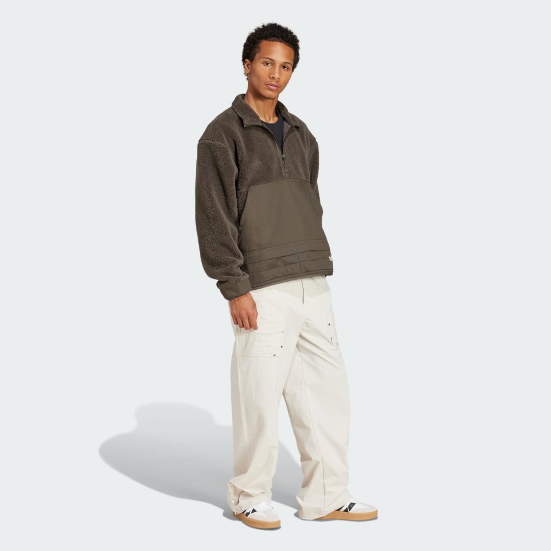 Mikina adidas Performance Essentials Fleece Half Zip Pullover Zelené | JD3344, 1
