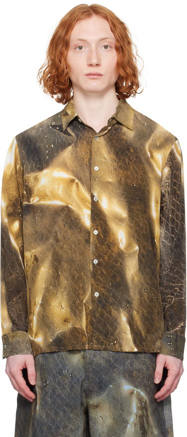Košeľa Serapis Serapis Golden Hour Silk Shirt Hnedá | SS25_SS_1L, 0