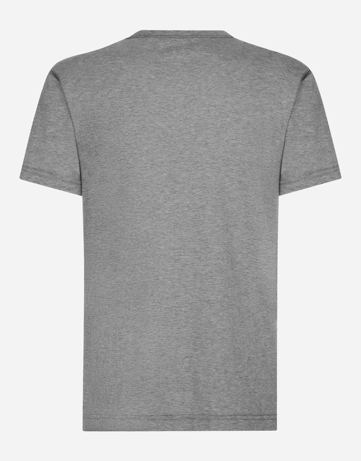 Tričko Dolce & Gabbana Cotton T-shirt With Branded Tag Šedá | G8PT1TG7F2IS8291, 1