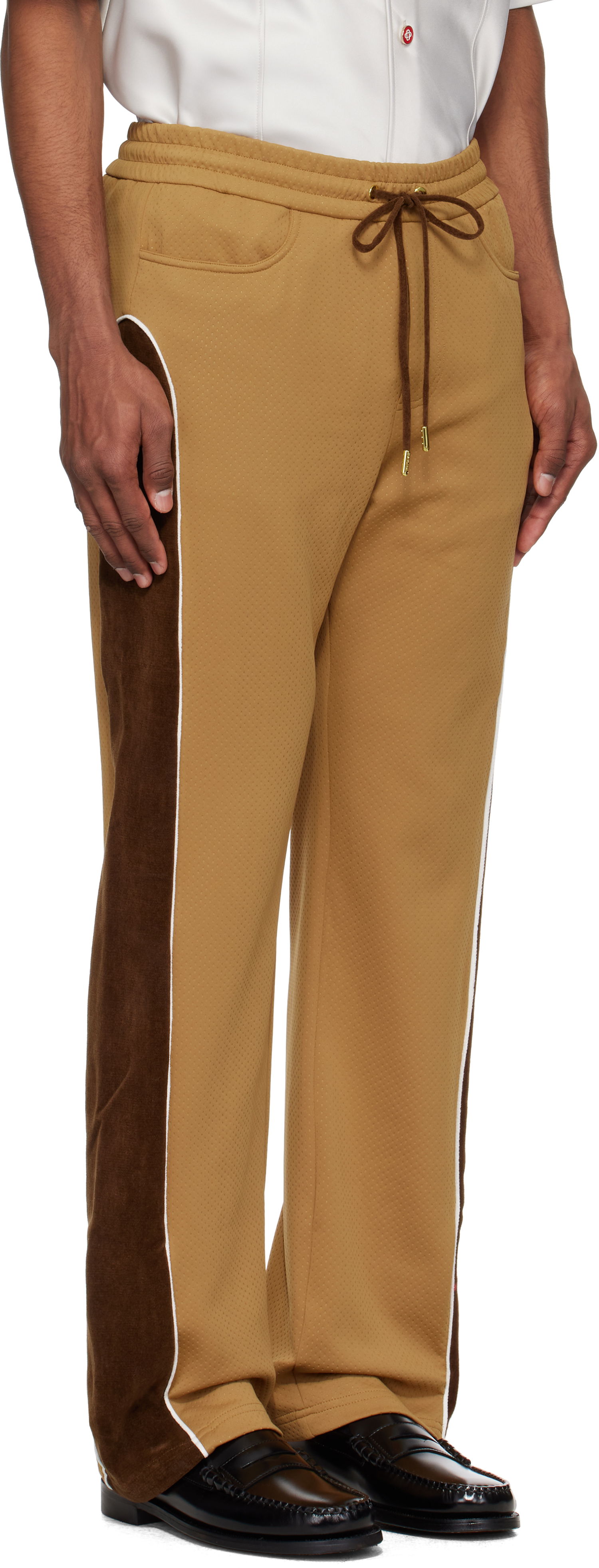 Tepláky Casablanca Casablanca Chenille Panelled Track Pants Hnedá | MS25-JTR-252-01, 1