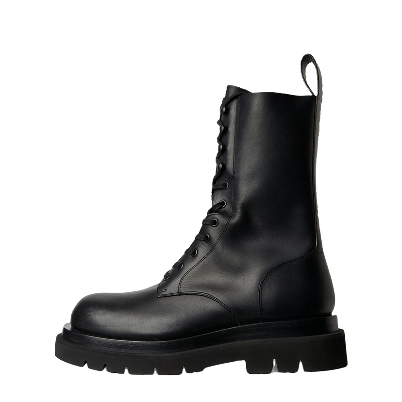 Tenisky a topánky Bottega Veneta Lug Sole Leather Lace-Up Boots Čierna | 715516-VBS50-1000