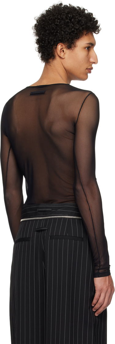 Body Jean Paul Gaultier Jean Paul Gaultier Signature Mesh Long Sleeve T-Shirt Čierna | 25/33-F-TO263I-T005-00, 2