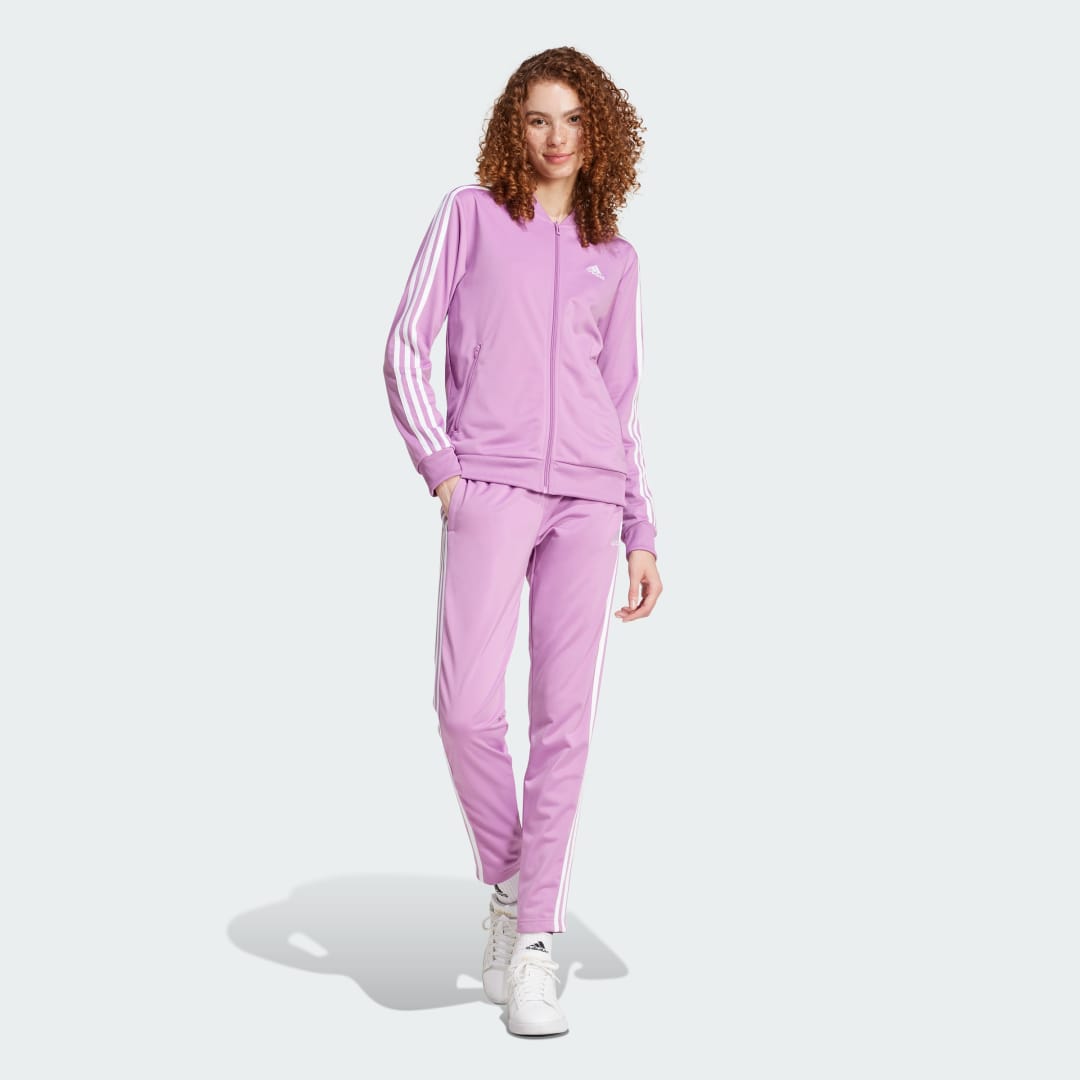 Súprava adidas Performance Essentials 3-Stripes Tracksuit Fialová | IX1098, 0