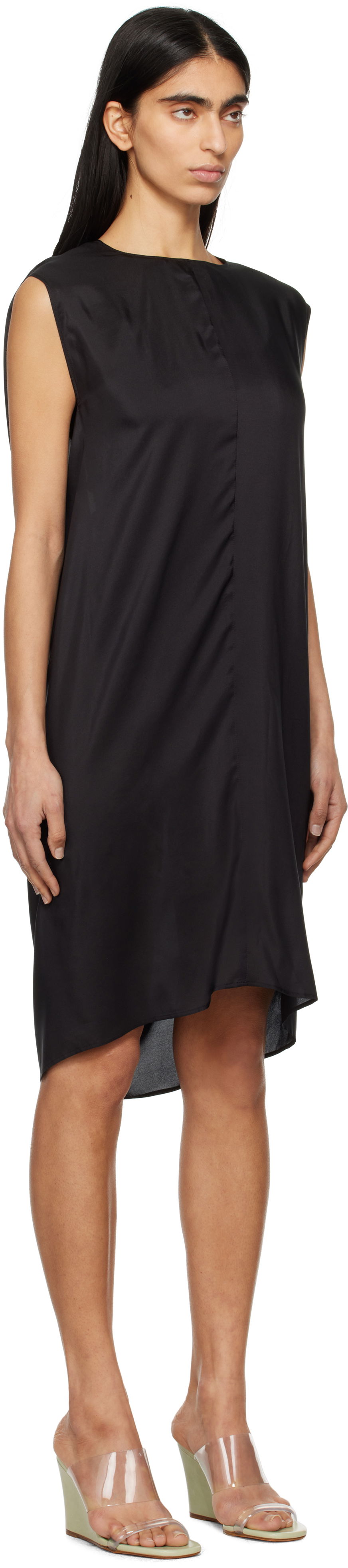 Šaty Maison Margiela MM6 Maison Margiela Silk Shift Midi Dress Čierna | S52DA0064 M35244, 1