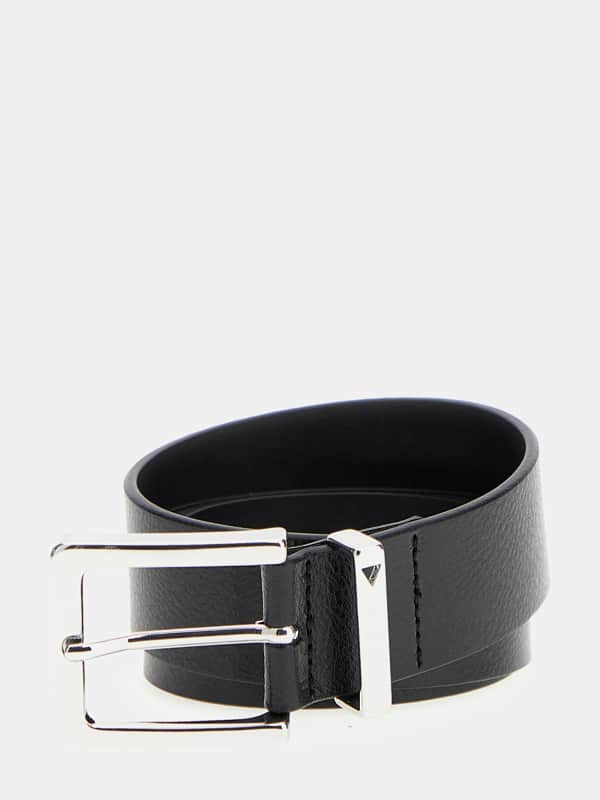 Opasok GUESS Genuine Leather Belt With Square Buckle Čierna | BMAUGLP5130, 0